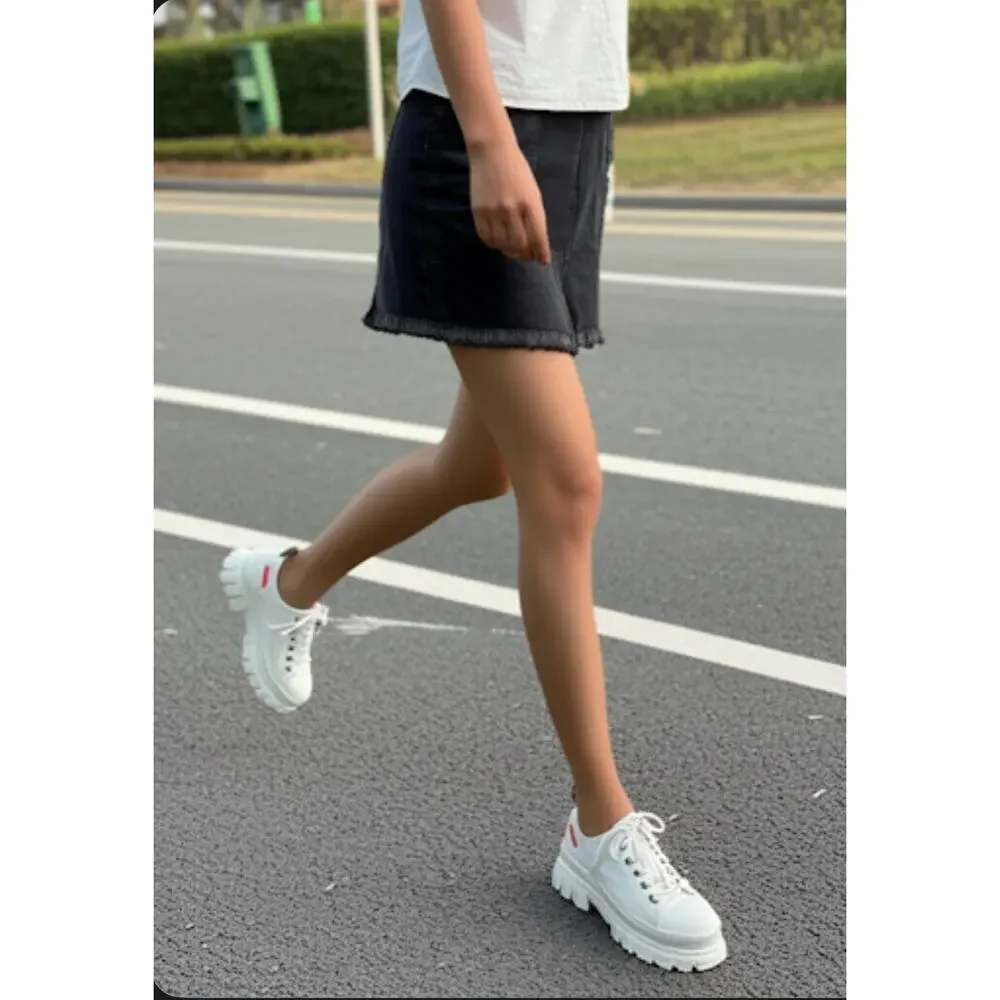 NWT Palladium Revolt Lo Tx White Low Top Lace Up Platform Casual Sneakers 9.5